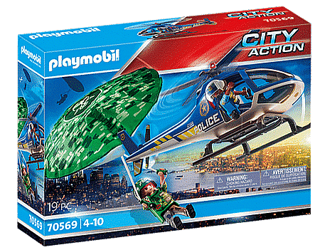 PLAYMOBIL Politiehelikopter: parachute-achtervolging 70569 City Action Politie PLAYMOBIL @ 2TTOYS PLAYMOBIL €. 18.99